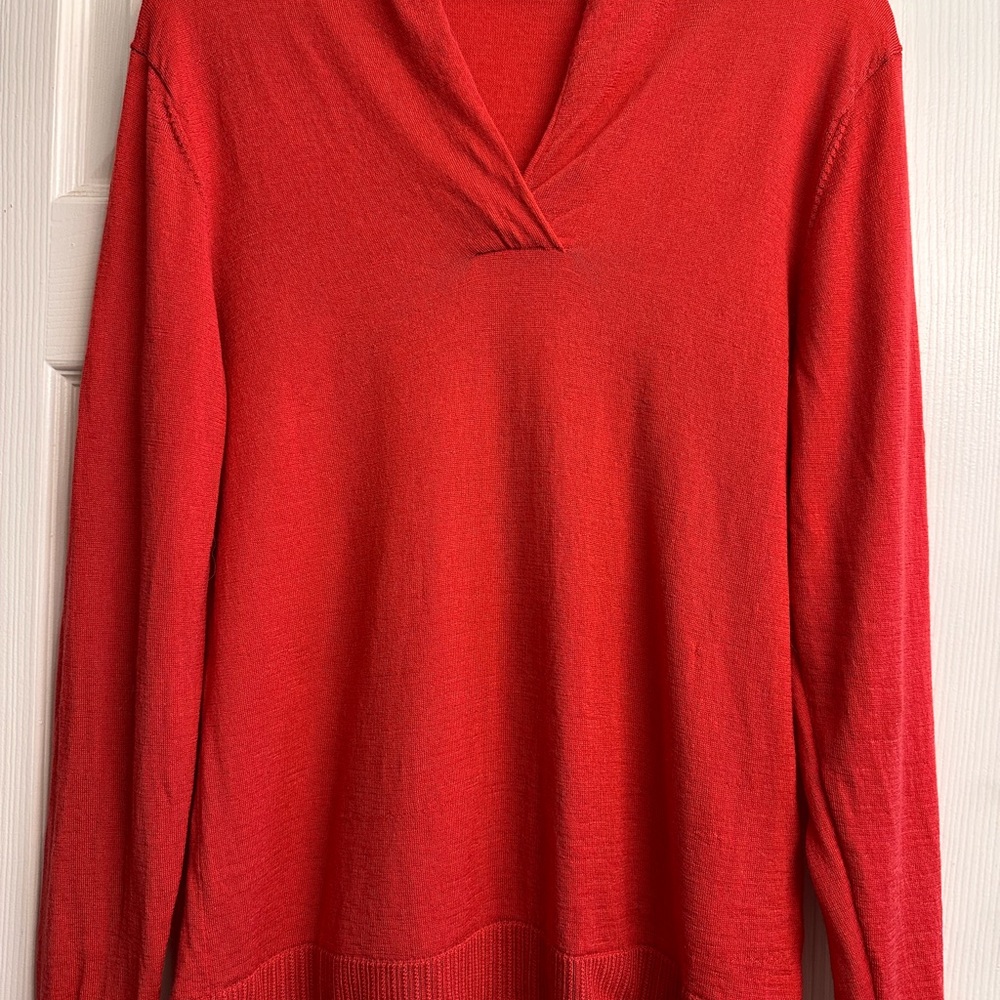 Brooks Brothers Red Merino Wool Sweater